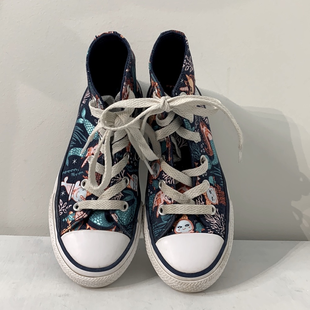 Converse All Star High-Top Mermaid Sneakers Sz 13 - Picture 6 of 12